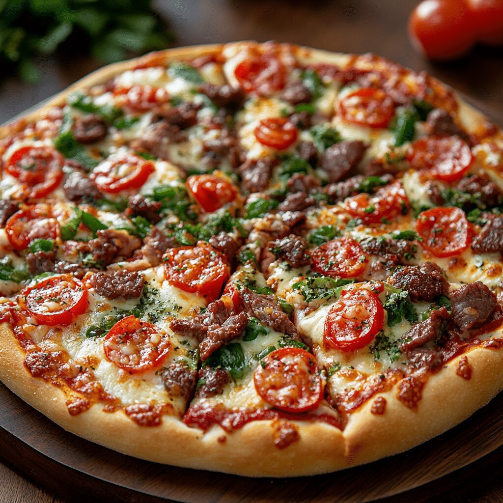 None Pizza Left Beef