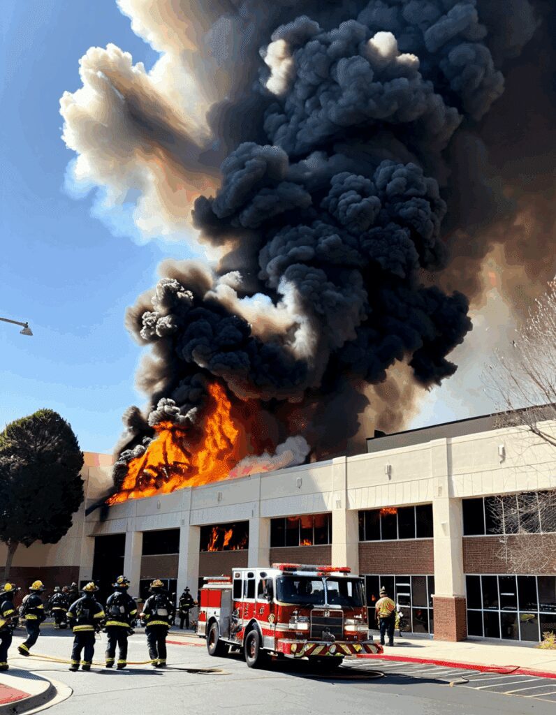 Palisades High School on Fire